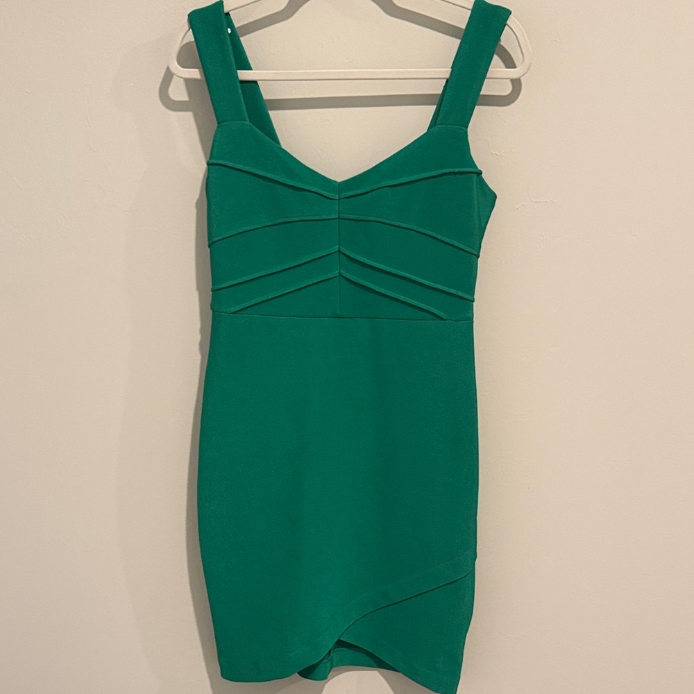 Guess Asymmetrical Green Dress